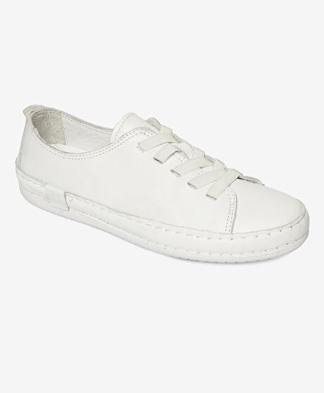 Kadın Beyaz Hakiki Deri Casual Ayakkabı