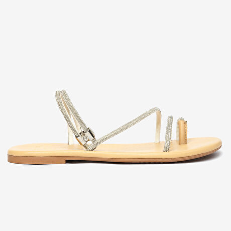 Kadın Beyaz Hakiki Deri Sandalet