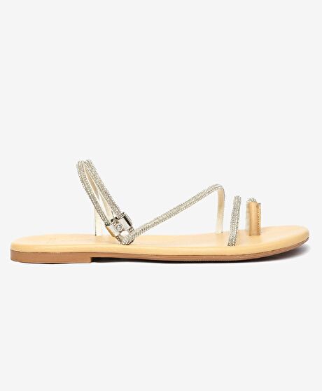 Kadın Beyaz Hakiki Deri Sandalet