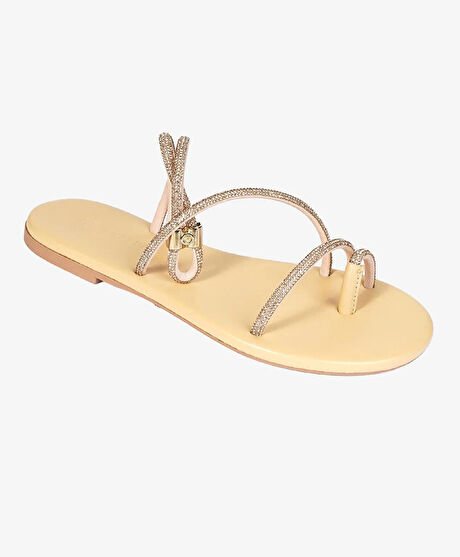 Kadın Pembe Hakiki Deri Sandalet