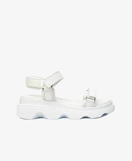 Kadın Beyaz Hakiki Deri Comfort Sandalet