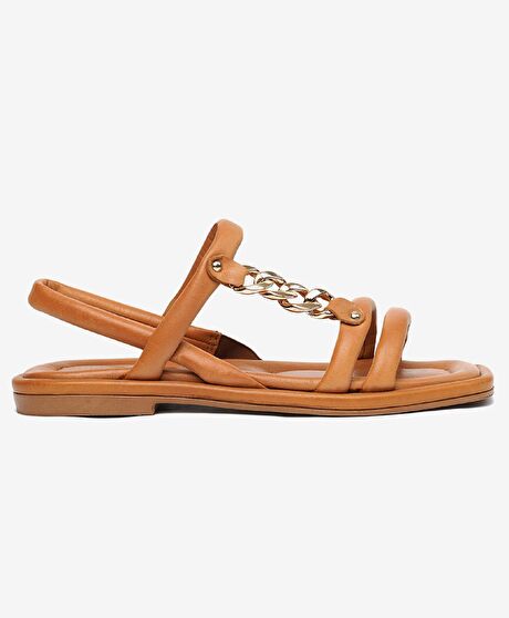 Kadın Taba Hakiki Deri Sandalet