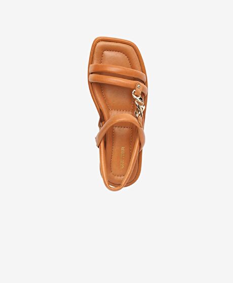 Kadın Taba Hakiki Deri Sandalet