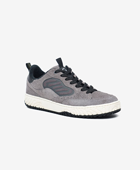 Greyder LAB Erkek Gri Hakiki Deri Sneaker Ayakkabı
