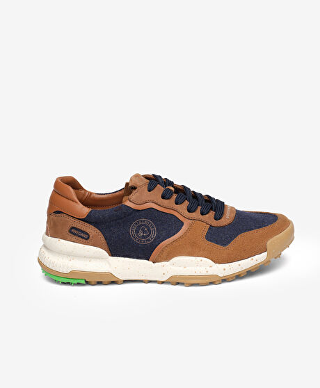 Greyder LAB Erkek Taba Lacivert Hakiki Deri Spor Ayakkabı