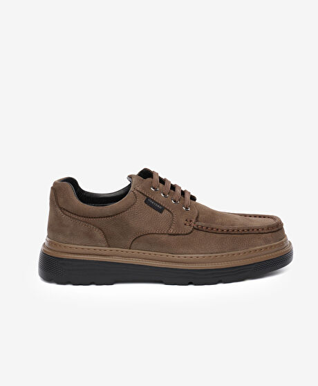 Erkek Duman Hakiki Deri Comfort Ayakkabı