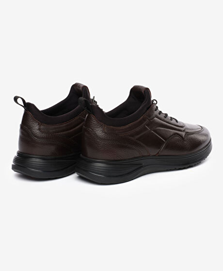 Erkek Kahverengi Hakiki Deri Ayakkabı