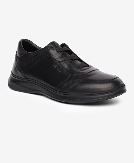 Erkek Siyah Hakiki Deri Comfort Ayakkabı
