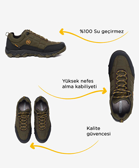 Erkek Haki Su Geçirmez Ayakkabı
