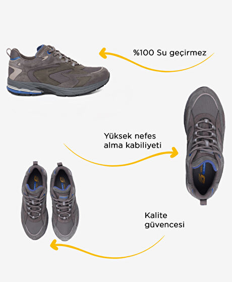 Erkek Füme Hakiki Deri Su Geçirmez Ayakkabı