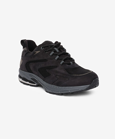 Erkek Siyah Hakiki Deri Su Geçirmez Ayakkabı