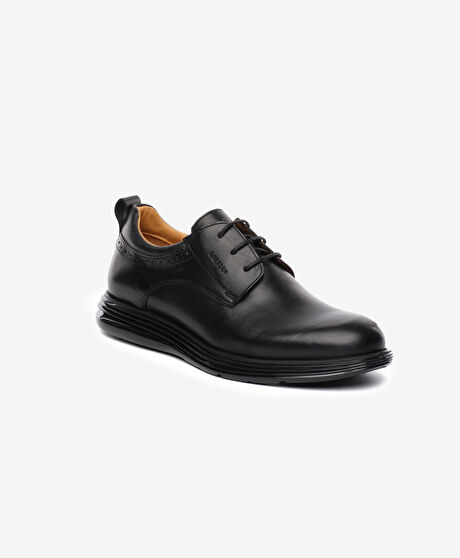 Erkek Siyah Hakiki Deri Oxford Ayakkabı