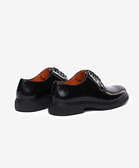 Erkek Siyah Hakiki Deri Oxford Ayakkabı