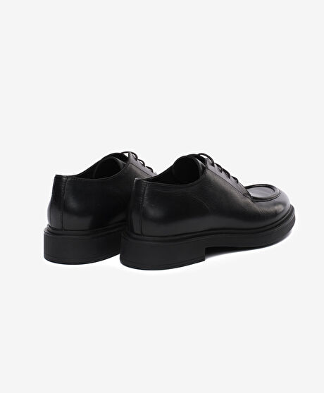 Erkek Siyah Hakiki Deri Oxford Ayakkabı