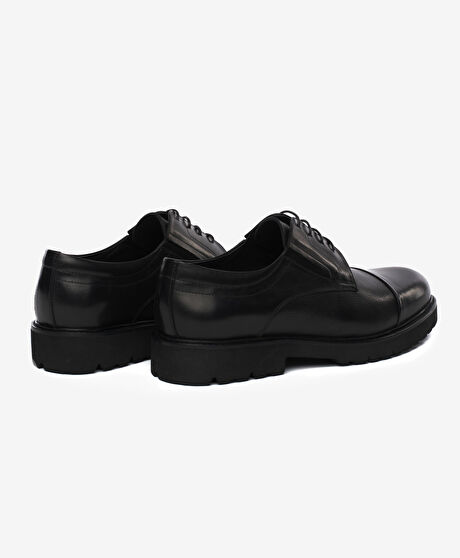 Erkek Siyah Hakiki Deri Klasik Ayakkabı