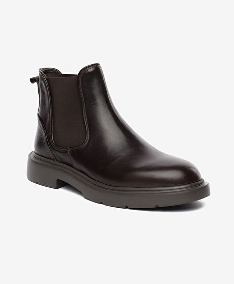 Erkek Kahverengi Hakiki Deri Chelsea Bot