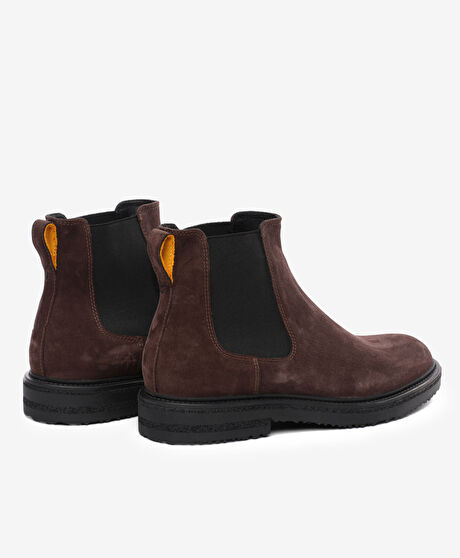 Erkek Kahverengi Hakiki Deri Chelsea Bot