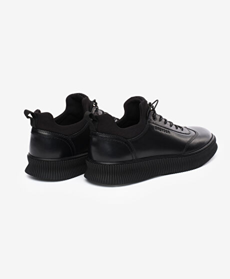 Erkek Siyah Hakiki Deri Ayakkabı