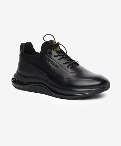 Erkek Siyah Hakiki Deri Ayakkabı