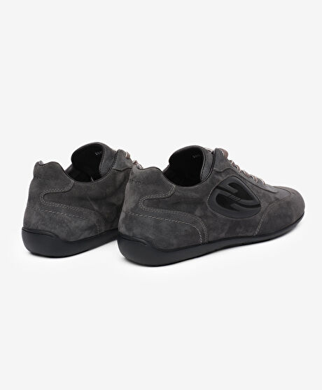 Erkek Füme Hakiki Deri Sneaker Ayakkabı