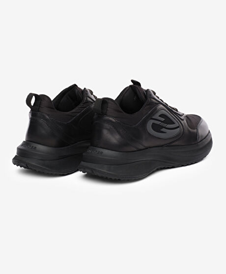 Erkek Siyah Hakiki Deri Spor Ayakkabı