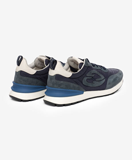 Erkek Lacivert Hakiki Deri Spor Ayakkabı