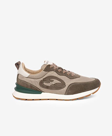 Erkek Haki Hakiki Deri Spor Ayakkabı