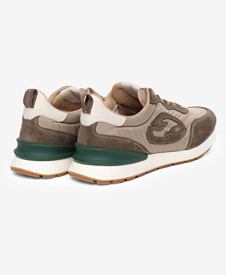 Erkek Haki Hakiki Deri Spor Ayakkabı