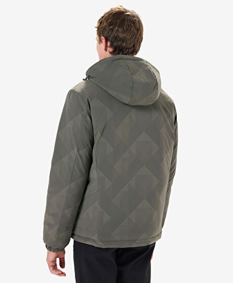 Erkek Haki Suya Dayanıklı Kaz Tüyü Mont