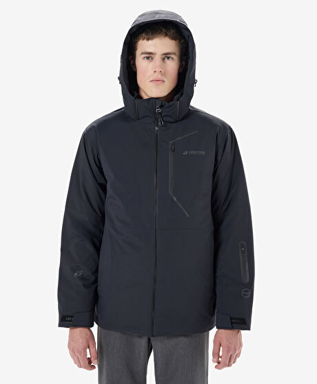 Erkek Siyah Su Geçirmez Kaz Tüyü Mont