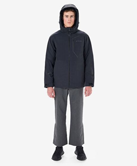 Erkek Siyah Su Geçirmez Kaz Tüyü Mont