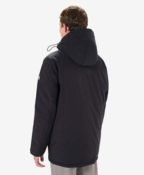 Erkek Siyah Suya Dayanıklı Kaz Tüyü Mont