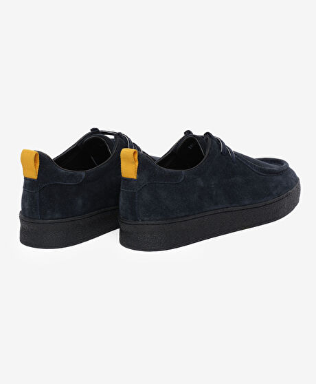 Erkek Lacivert Hakiki Deri Ayakkabı