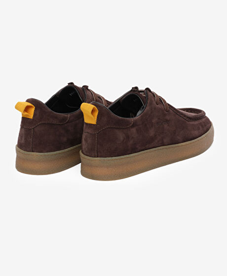 Erkek Kahverengi Hakiki Deri Ayakkabı