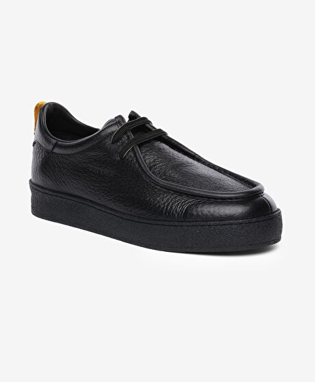 Erkek Siyah Hakiki Deri Ayakkabı