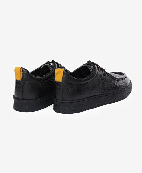 Erkek Siyah Hakiki Deri Ayakkabı