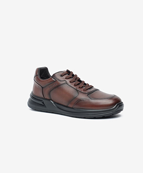 Erkek Kahverengi Hakiki Deri Ayakkabı