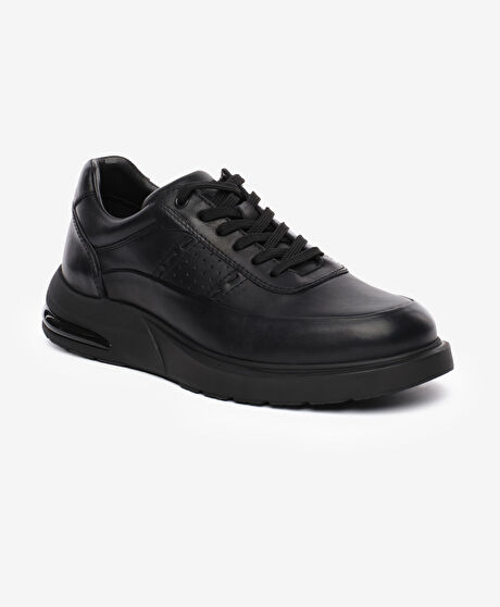 Erkek Siyah Hakiki Deri Ayakkabı