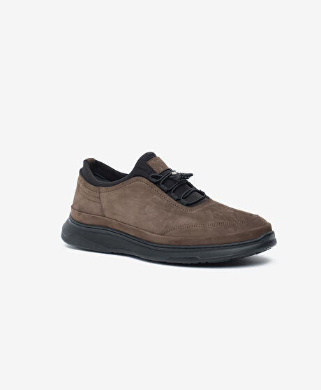 Erkek Duman Nubuk Hakiki Deri Casual Ayakkabı