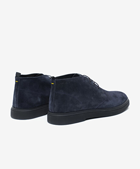 Erkek Lacivert Hakiki Deri Bot