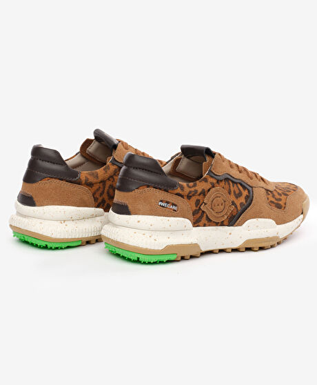 Greyder LAB Kadın Leopar Hakiki Deri Spor Ayakkabı