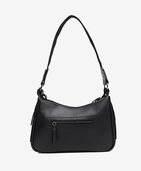 Kadın Siyah Hakiki Deri Omuz Çantası