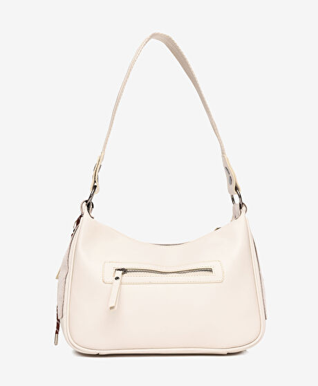 Kadın Bej Hakiki Deri Omuz Çantası