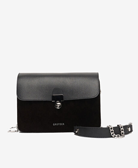 Kadın Siyah Hakiki Deri Çapraz Çanta