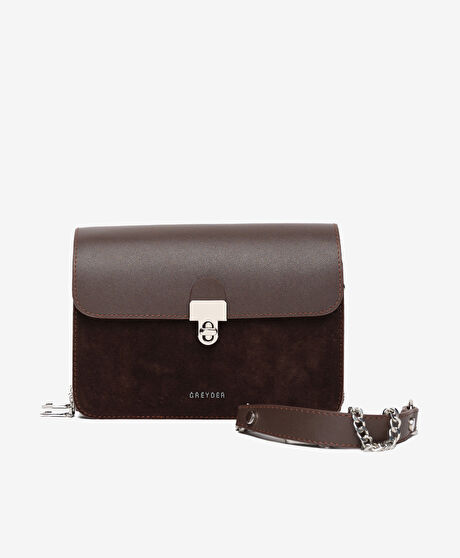 Kadın Kahverengi Hakiki Deri Çapraz Çanta