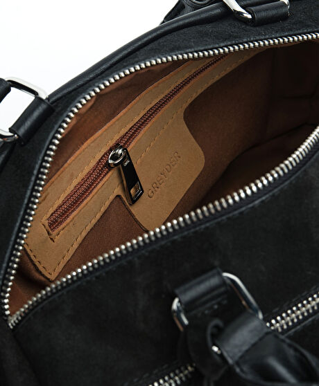 Kadın Siyah Hakiki Deri Çapraz Çanta