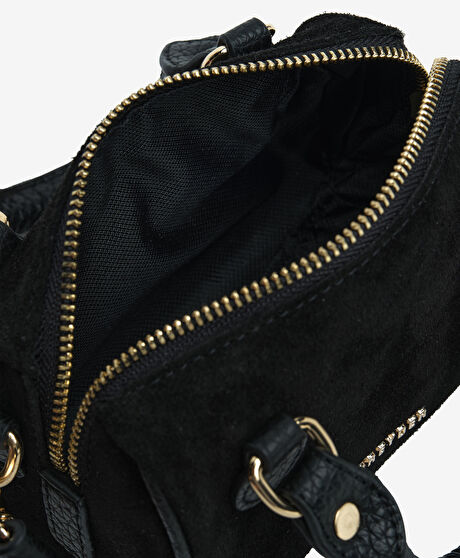 Kadın Siyah Hakiki Deri Çapraz Çanta