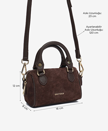 Kadın Kahverengi Hakiki Deri Çapraz Çanta