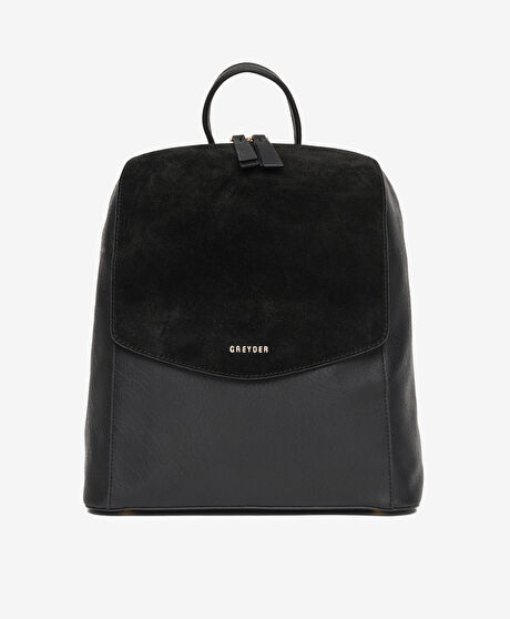 Kadın Siyah Hakiki Deri Sırt Çantası