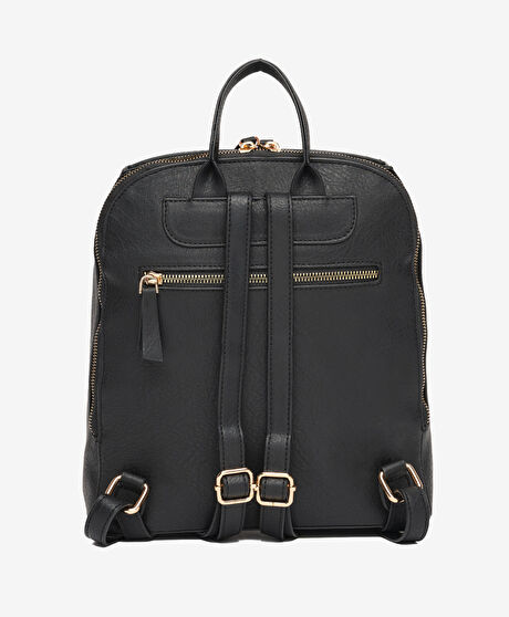 Kadın Siyah Hakiki Deri Sırt Çantası